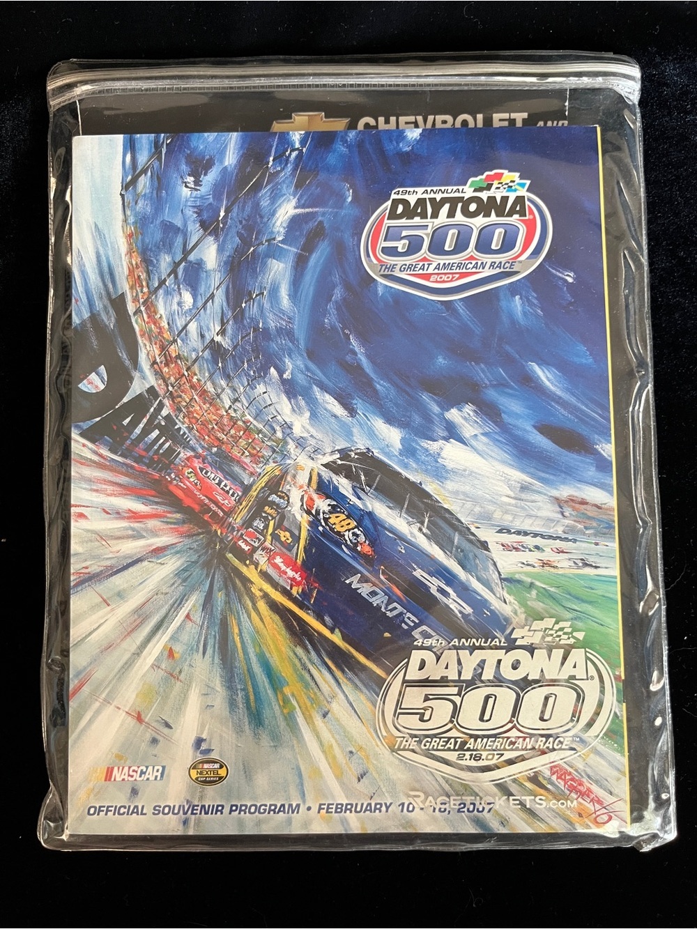 Official NASCAR Daytona 500 Souvenir program complete Dale Earnhardt Poster 2007